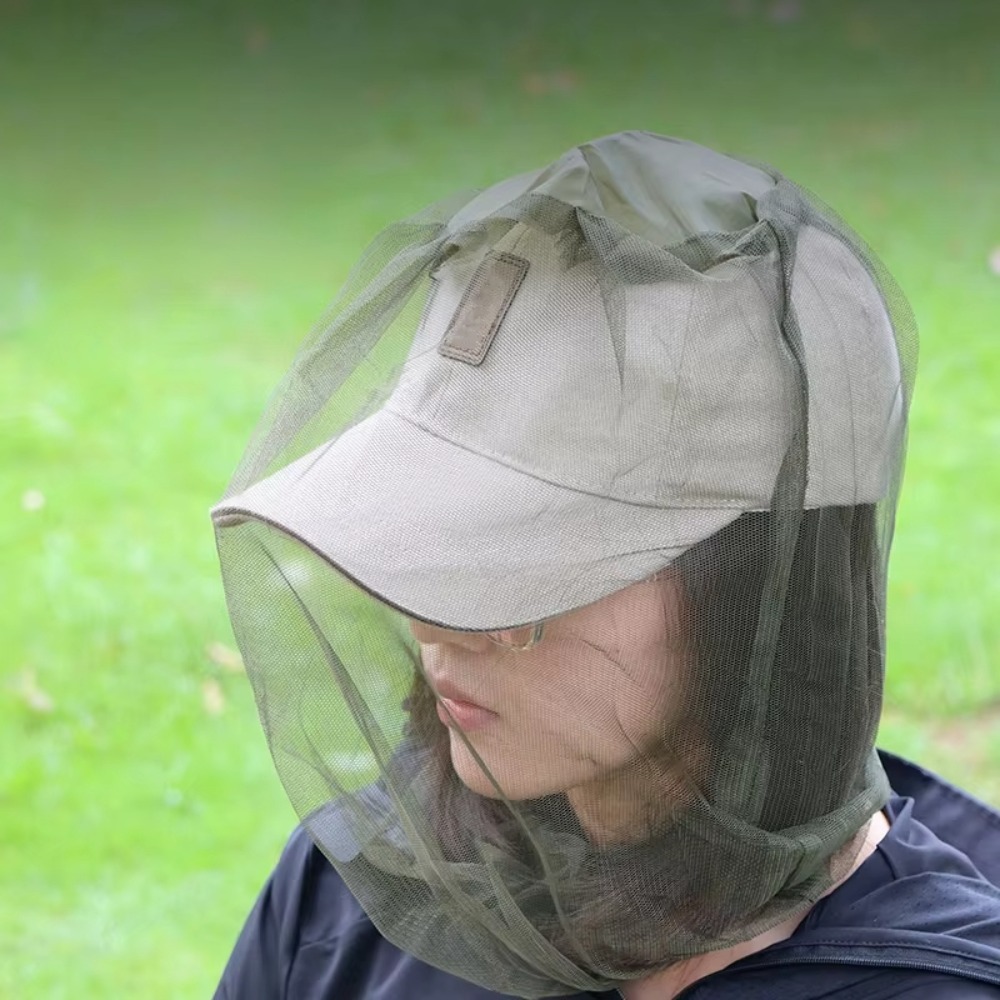 Outdoor Camping Mosquito Net - Vissershoed met muggengaas, insectenhoed, hoofdnet, gezichtsbeschermer,