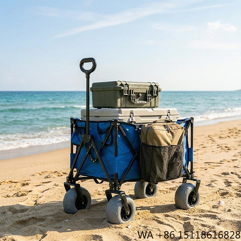 Outdoor Camping Wagon - Opvouwbare metalen strandwagen met snel los