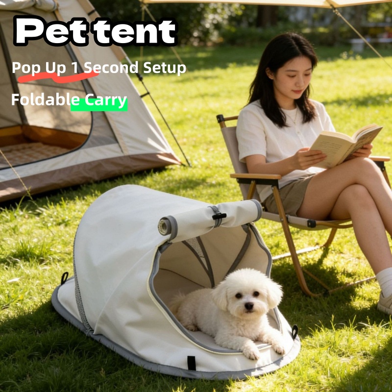 Outdoor Camping Dog Fence - Draagbare opvouwbare hondentent, zonwering, ademend, waterdicht,