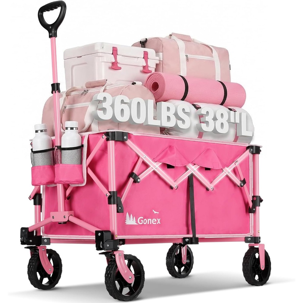 Outdoor Camping Wagon - 38 inch inklapbare transportkar, 220L, 360