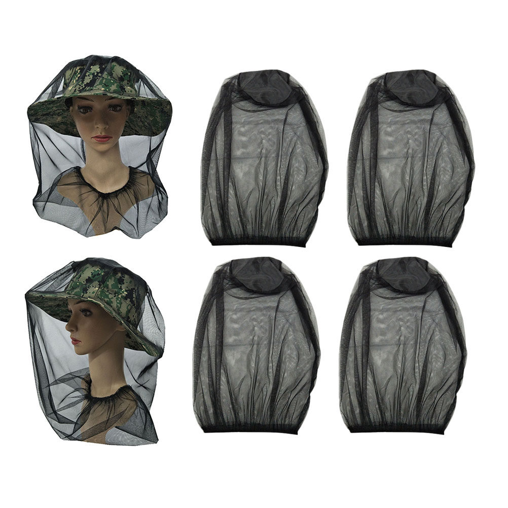 Outdoor Camping Mosquito Net - 4 stuks anti-muggen hoofdnet, lichtgewicht, draagbaar