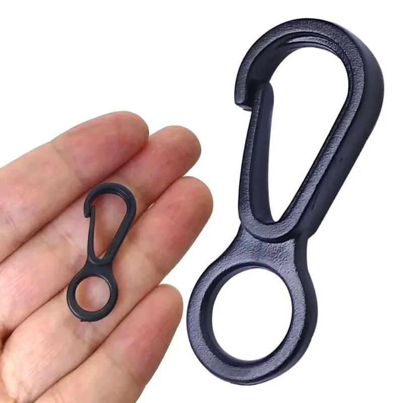 Outdoor Activities In Camping - 20 stuks duurzame zwarte plastic karabijnhaken
