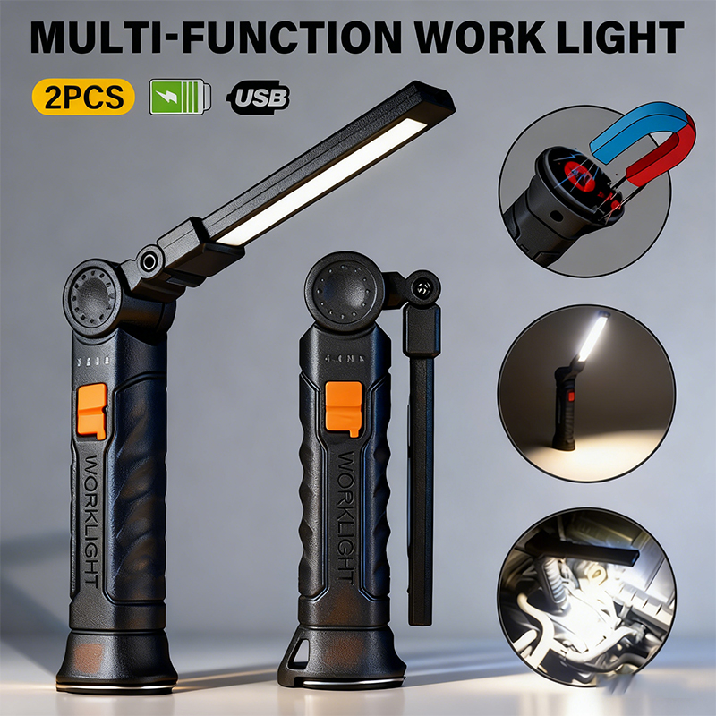Outdoor Camping Decor - Draagbare COB LED-zaklamp USB oplaadbare werklamp