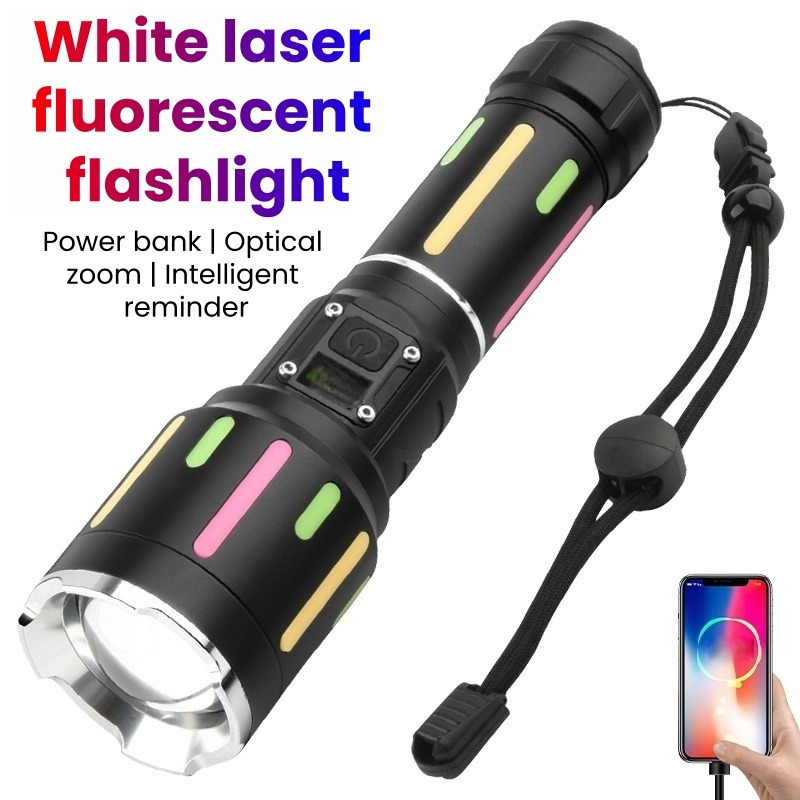 Outdoor Camping Hiking - Krachtige witlicht fluorescerende zaklamp Oplaadbare zoombare