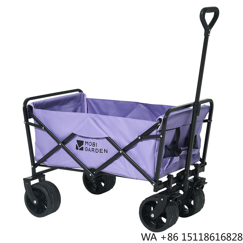 Outdoor Camping Wagon - Mobi Garden Opvouwbare Vierwielige Draagbare Aanhangwagen