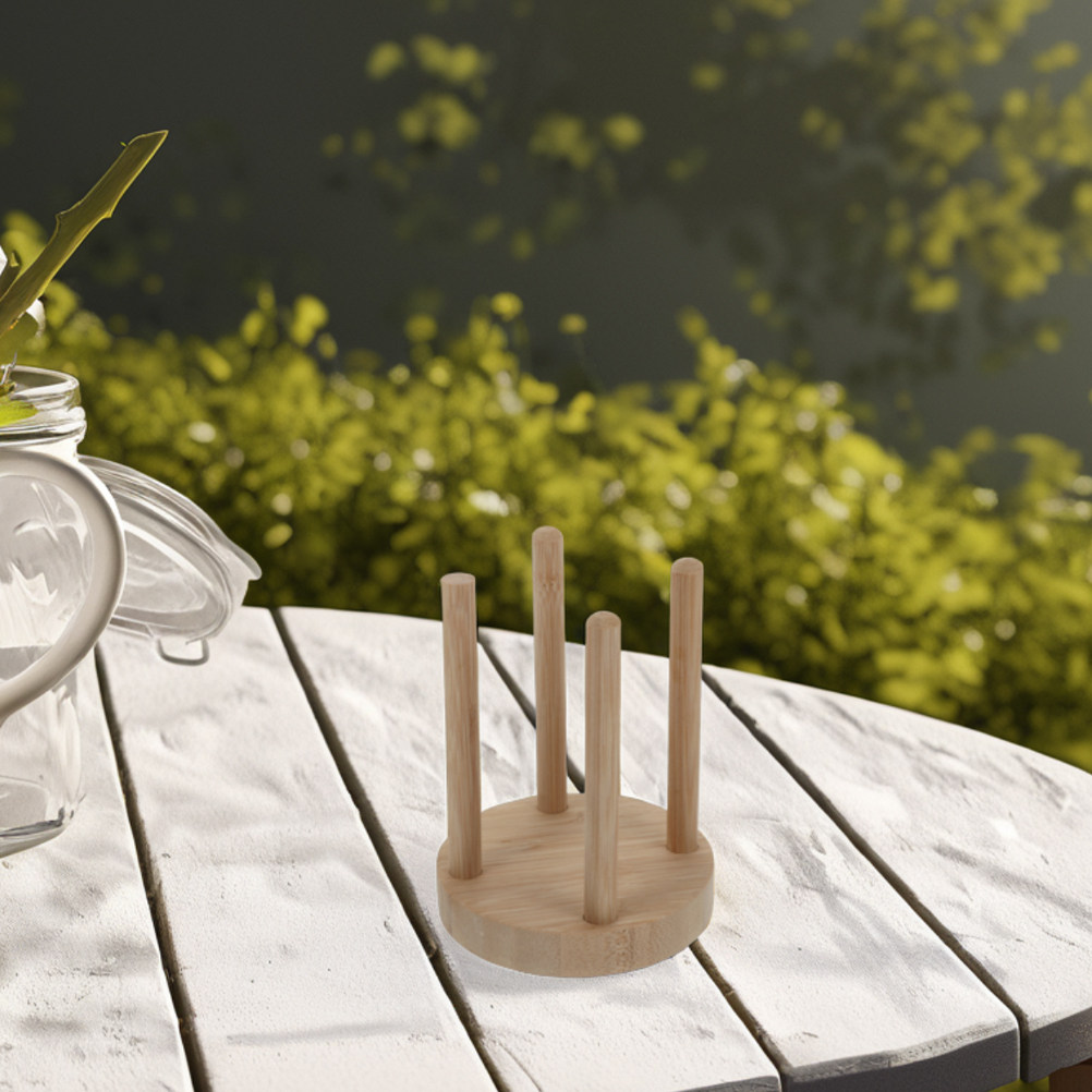 Outdoor Activities In Camping - Compacte houten bekerhouder voor buitenactiviteiten, geschikt