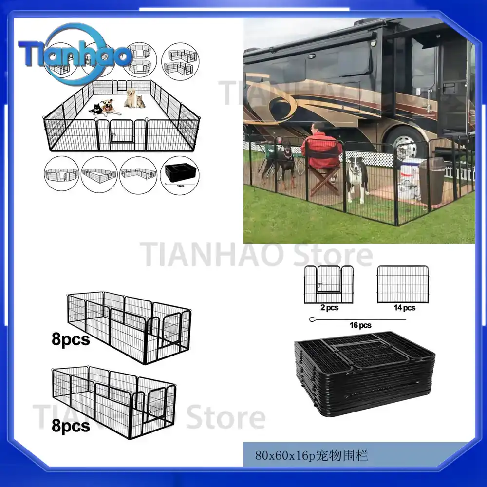 Outdoor Camping Dog Fence - Hondenren voor binnen en buiten, camping,