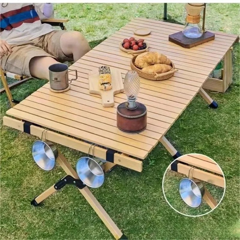Outdoor Activities In Camping - Barbecue Camping Loempia Opbergtafel Gebruikt voor