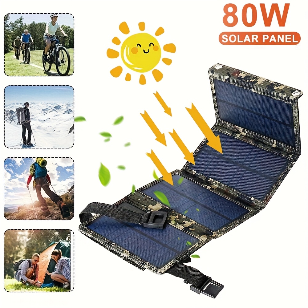 Outdoor Camping Hiking - [Zonnepaneel] 80W draagbaar opvouwbaar zonnepaneel |