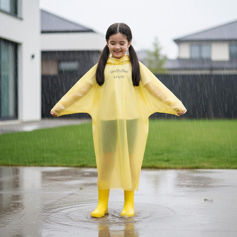 Outdoor Camping Activities For Kids - Wegwerp lange kinderregenjas EVA regenponcho waterdicht