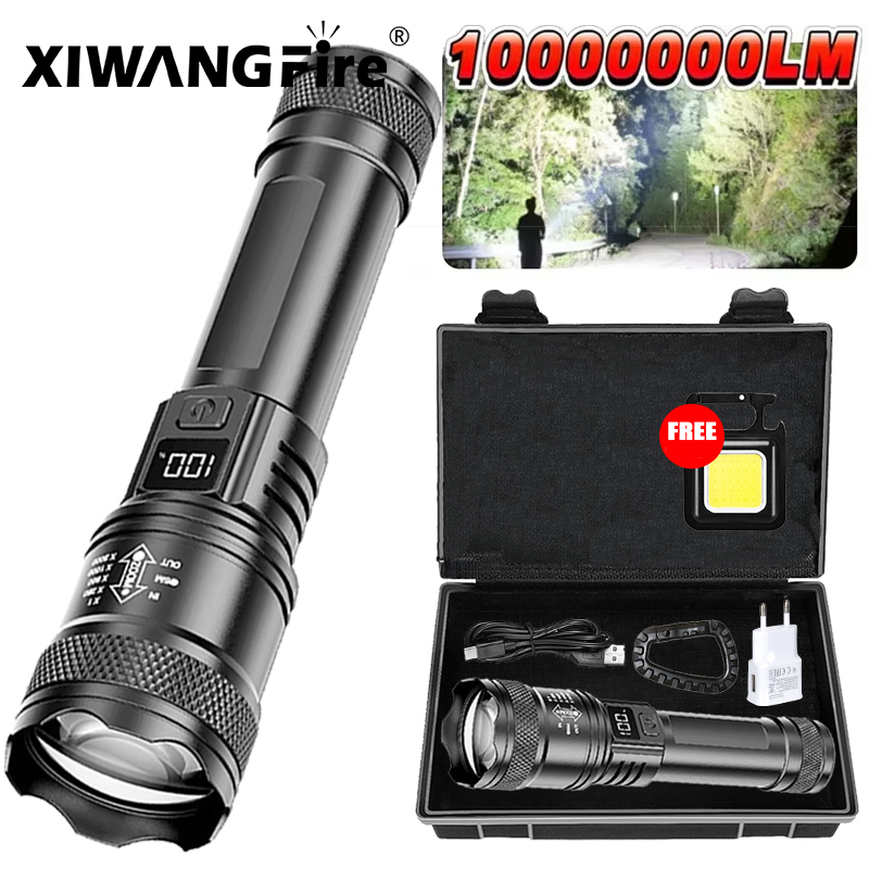 Outdoor Camping Decor - Ultraheldere LED-zaklamp 2000LM Type-C Oplaadbare lange
