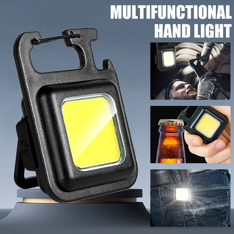 Outdoor Camping Decor - Superheldere, handige, draagbare MINI COB sleutelhangerlamp,