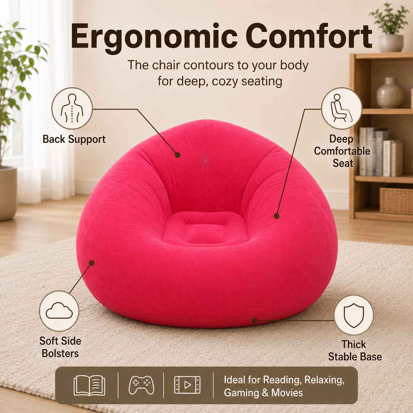 1PC Opblaasbare Zitzakstoelen  - Outdoor Camping Couch recensie en prijs
