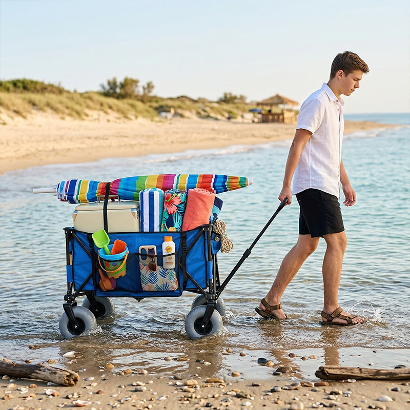 Opvouwbare metalen strandwagen - Outdoor Camping Wagon recensie en prijs