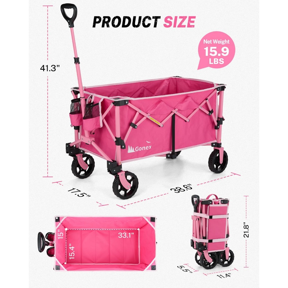 38 inch inklapbare transportka - Outdoor Camping Wagon recensie en prijs