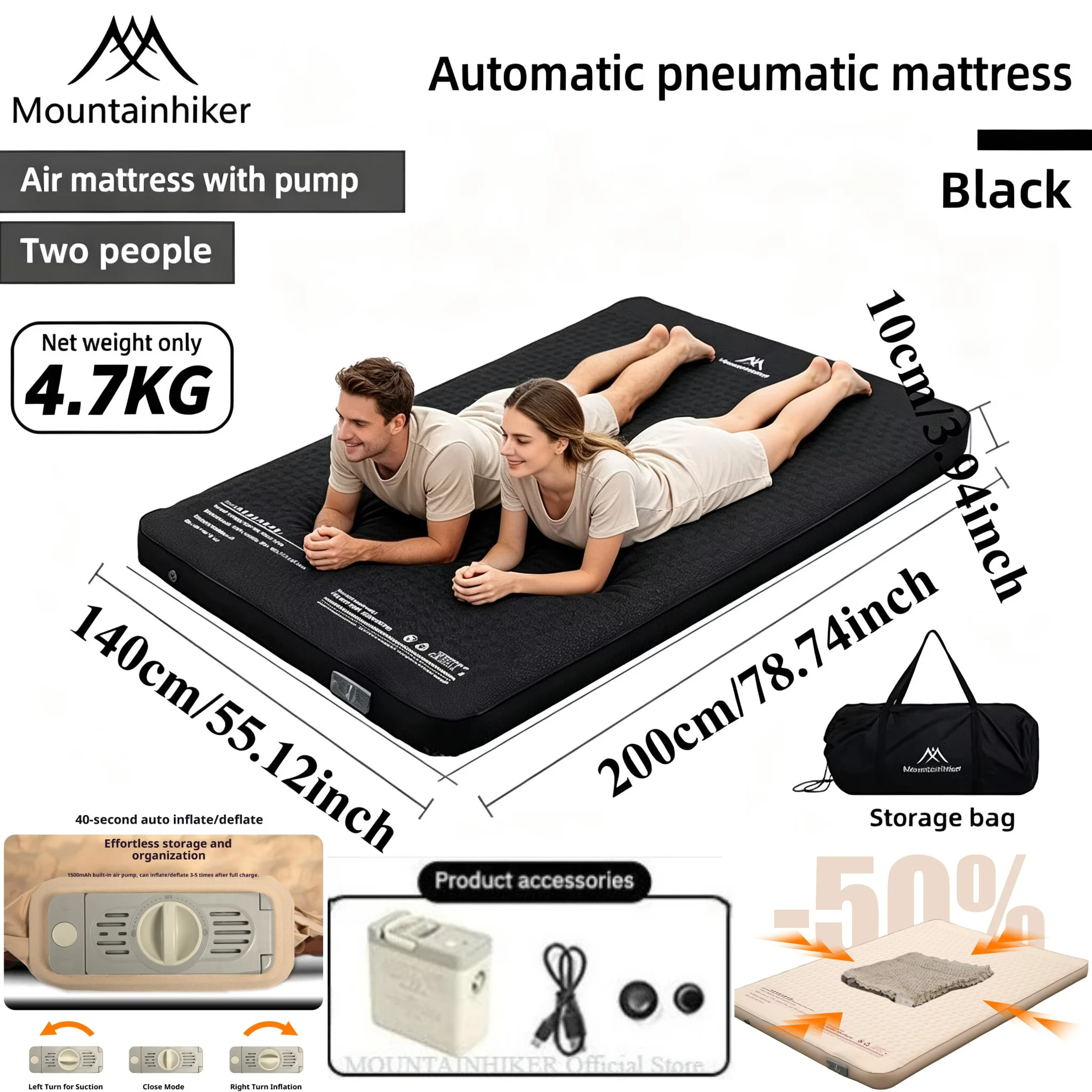 MOUNTAINHIKER Opblaasbaar matr - Outdoor Camping Quilt recensie en prijs