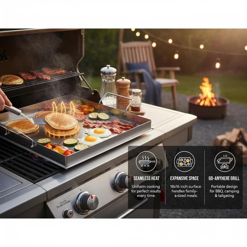 Universele platte bakplaat 18x - Outdoor Camping Food recensie en prijs