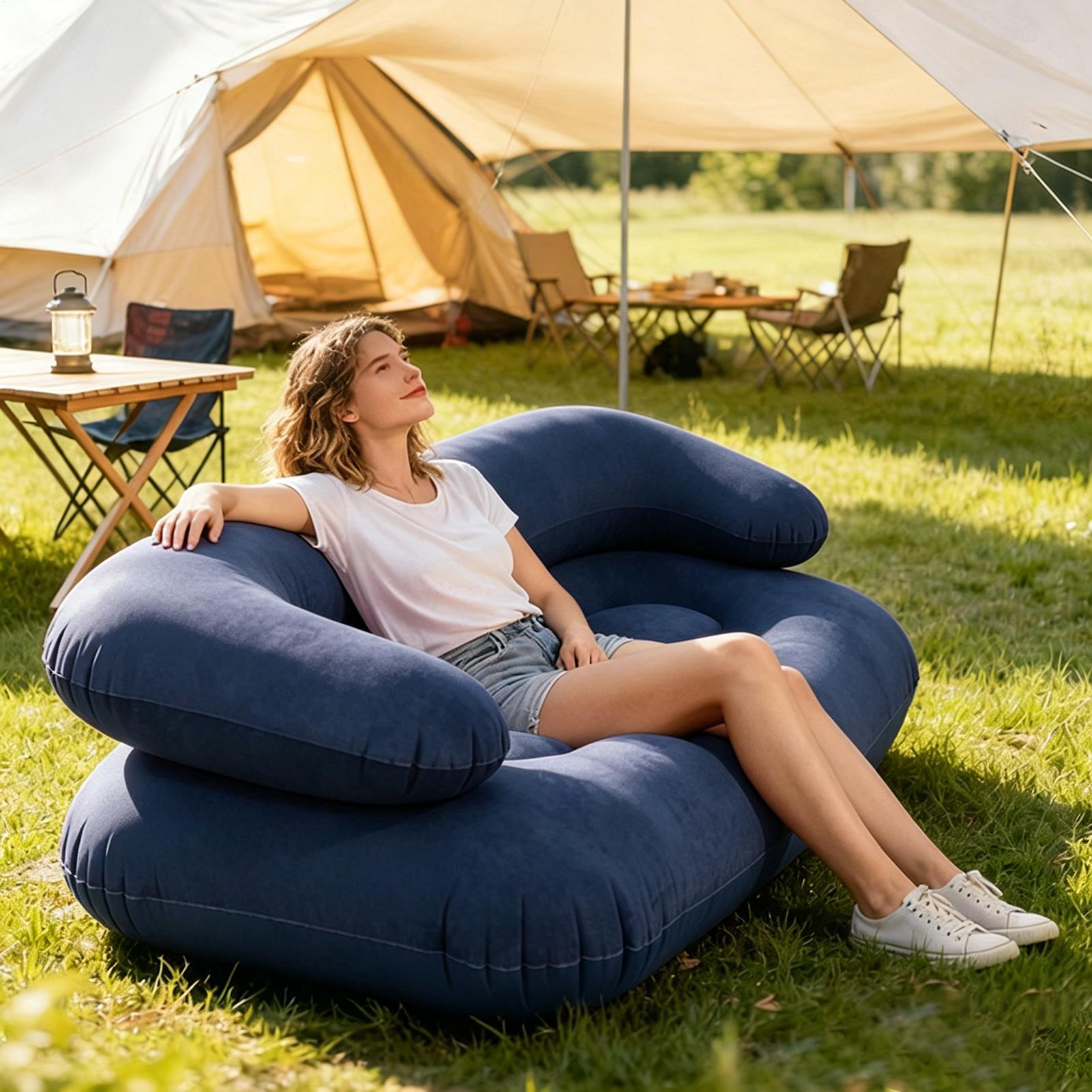 Dubbele opblaasbare luchtbank, - Outdoor Camping Couch recensie en prijs