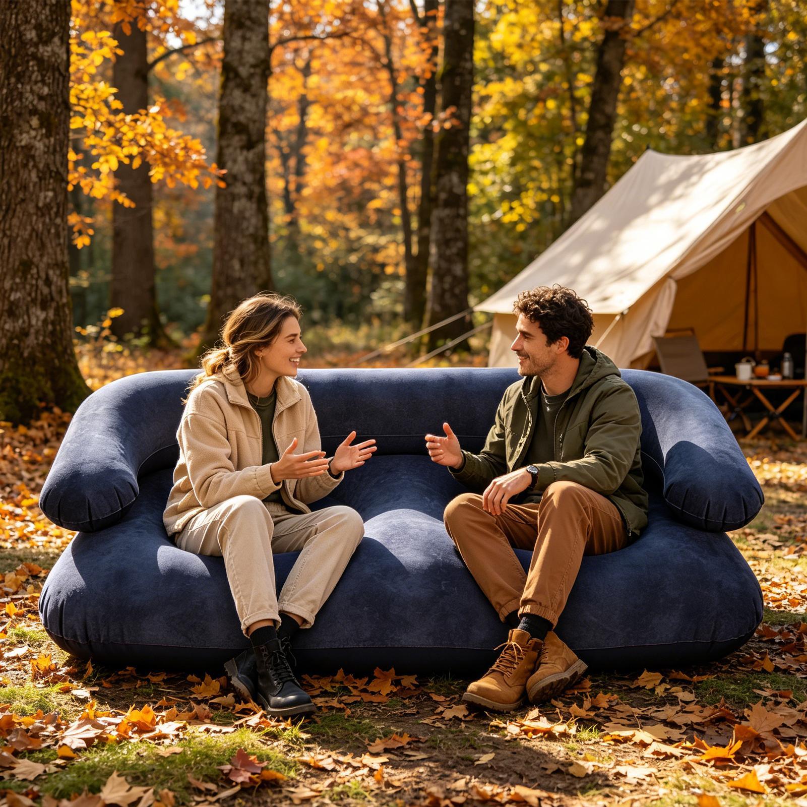 Dubbele opblaasbare luchtbank, - Outdoor Camping Couch recensie en prijs