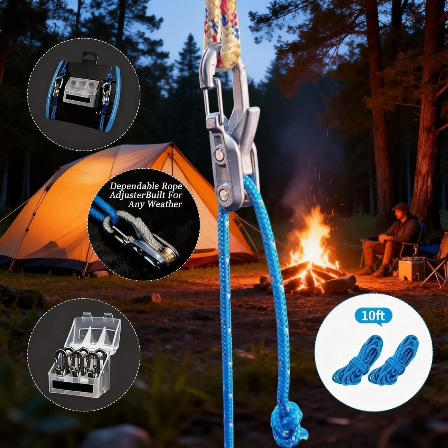 6 stuks Paracord touwspanner k - Outdoor Camping Guy recensie en prijs