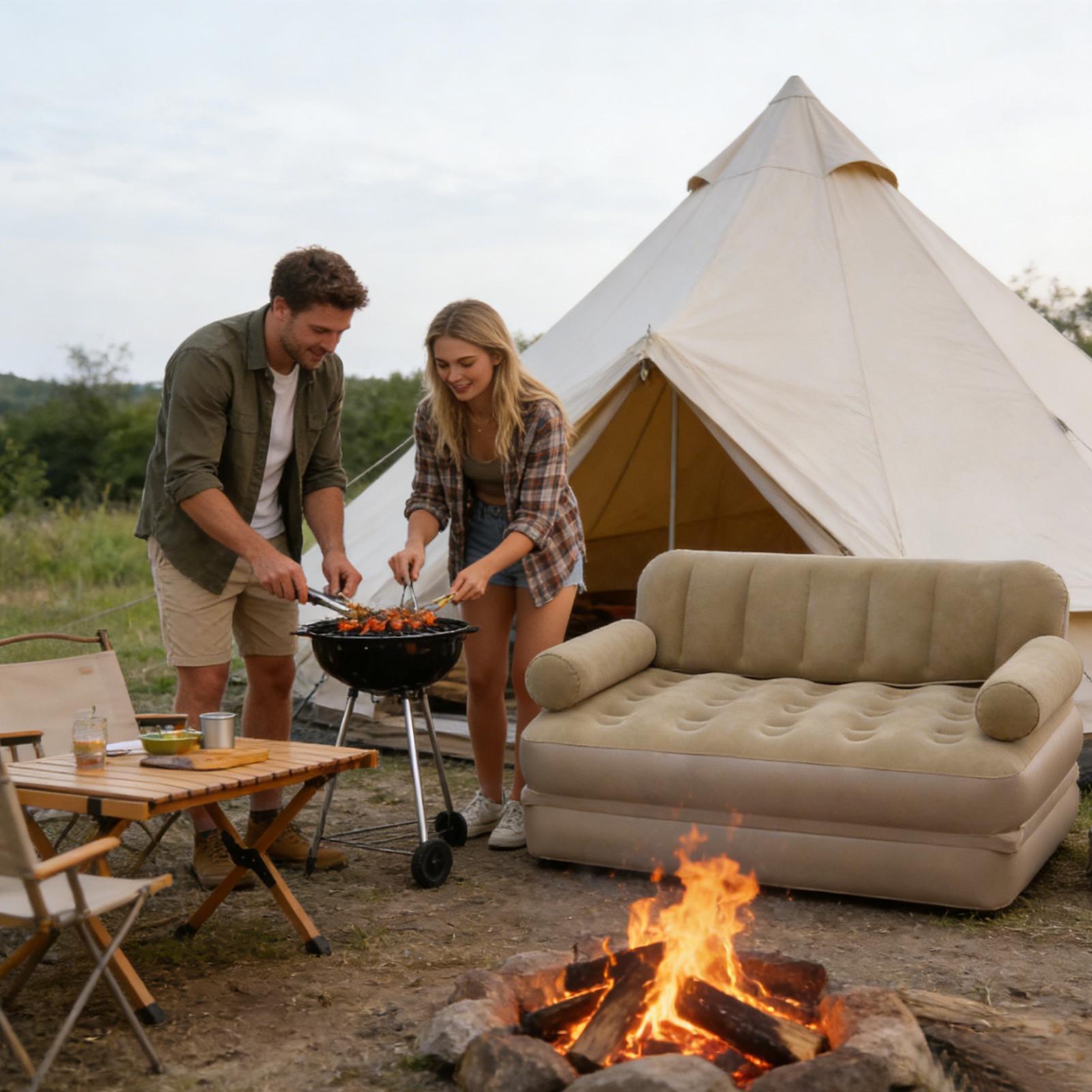 Opblaasbare luchtbank met luch - Outdoor Camping Couch recensie en prijs