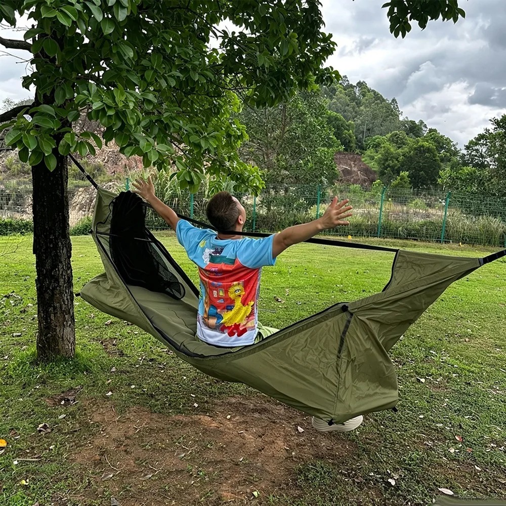 Platte hangmat met klamboe Sch - Outdoor Camping Mosquito Net recensie en prijs