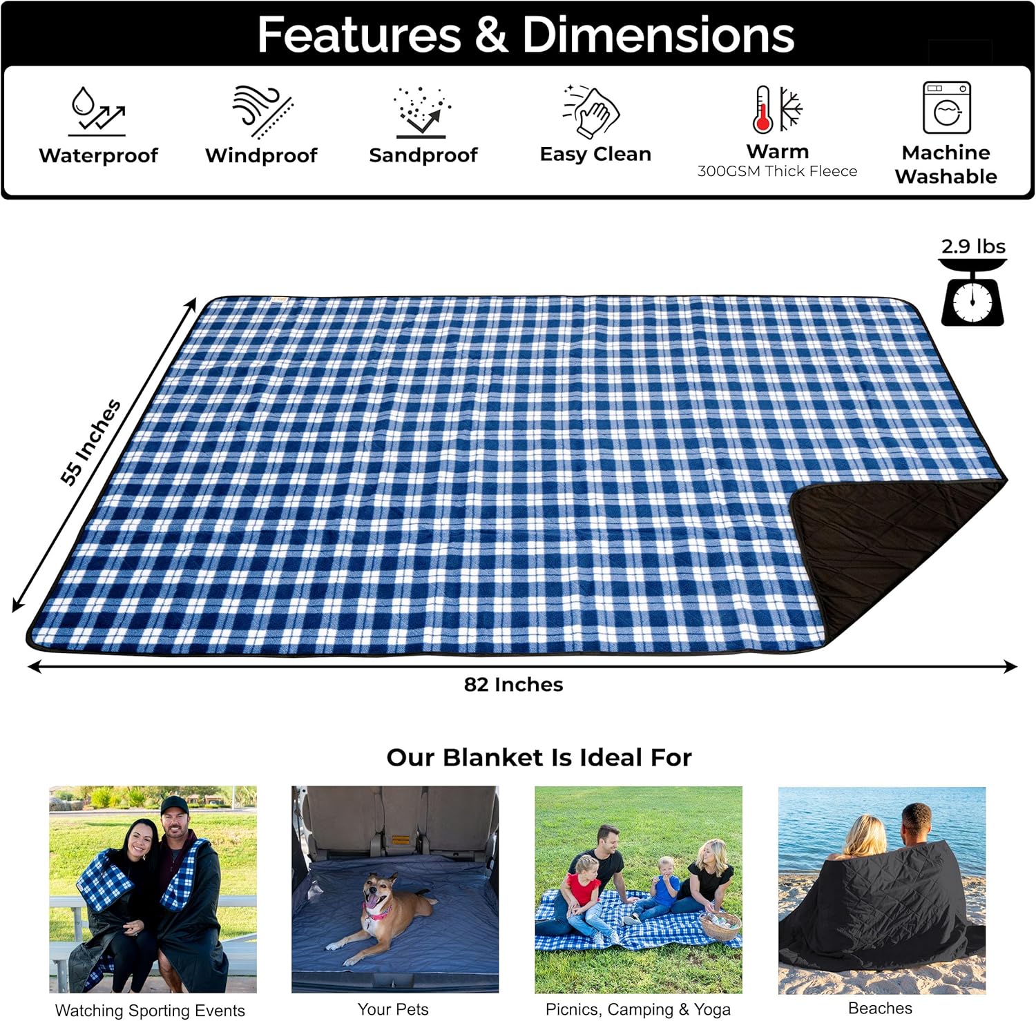 Grote waterdichte buiten deken - Outdoor Camping Quilt recensie en prijs