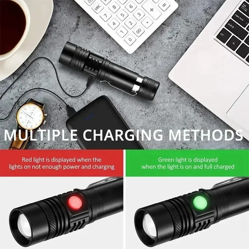 T6 LED oplaadbare zaklamp, 186 - Outdoor Camping Decor recensie en prijs