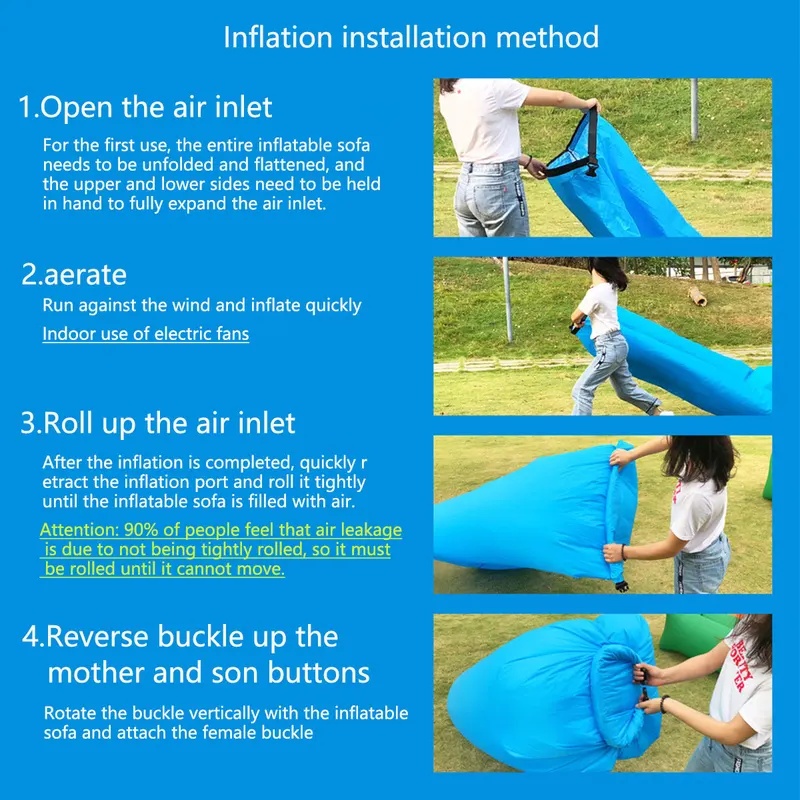 Draagbare opblaasbare bankligs - Outdoor Camping Couch recensie en prijs