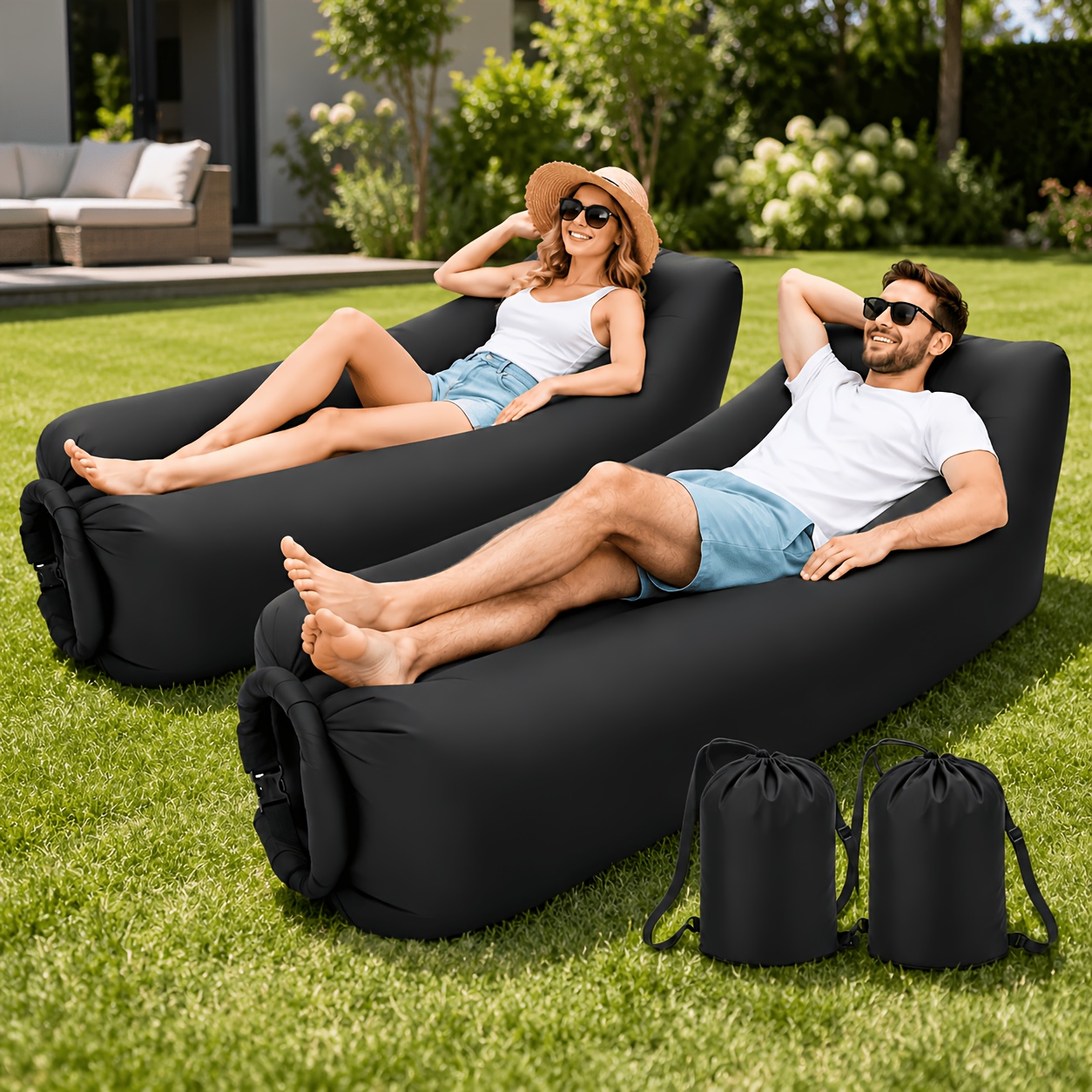 Opblaasbare 4-in-1 bankset – d - Outdoor Camping Couch recensie en prijs